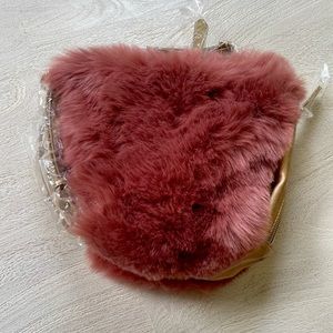 New Free People Faux Fur Purse/Mini Backpack
